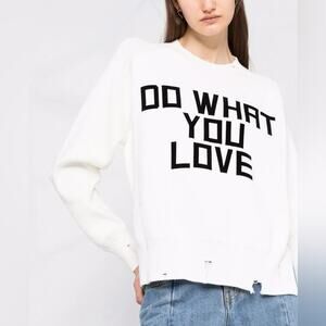 NWOT Golden Goose Delilah Do What You Love Distressed Sweater Women’s Size S